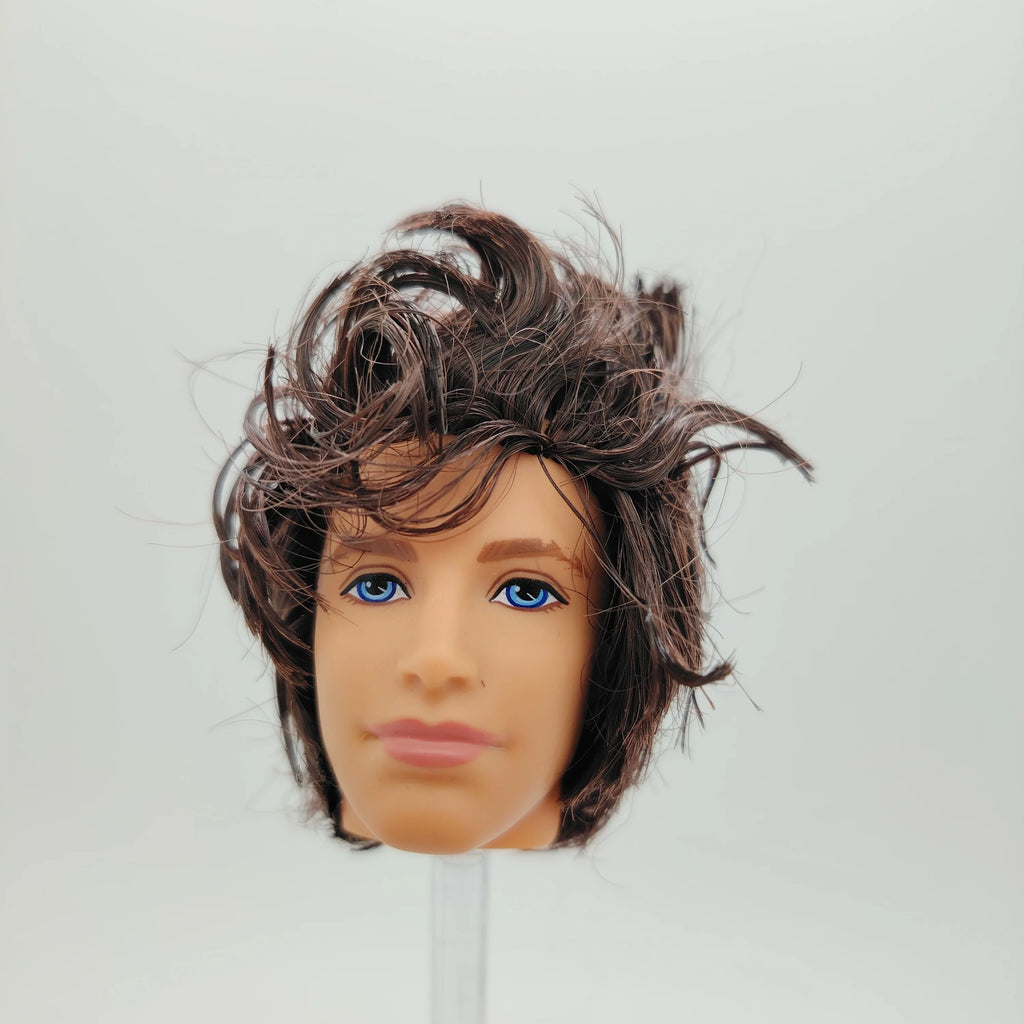 Fashion Toy Hair Rerooted Young Man Male 1/6 Scale Handsome Boy Doll Head 4#