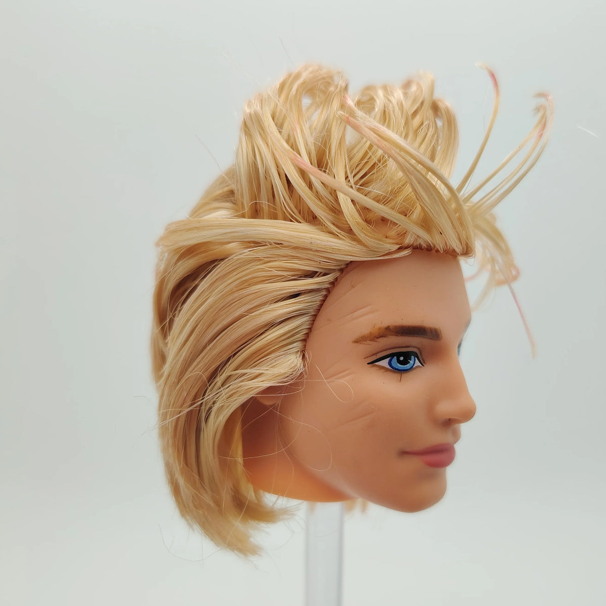 Fashion Toy Hair Rerooted Young Man Male 1/6 Scale Handsome Boy Doll Head 3#