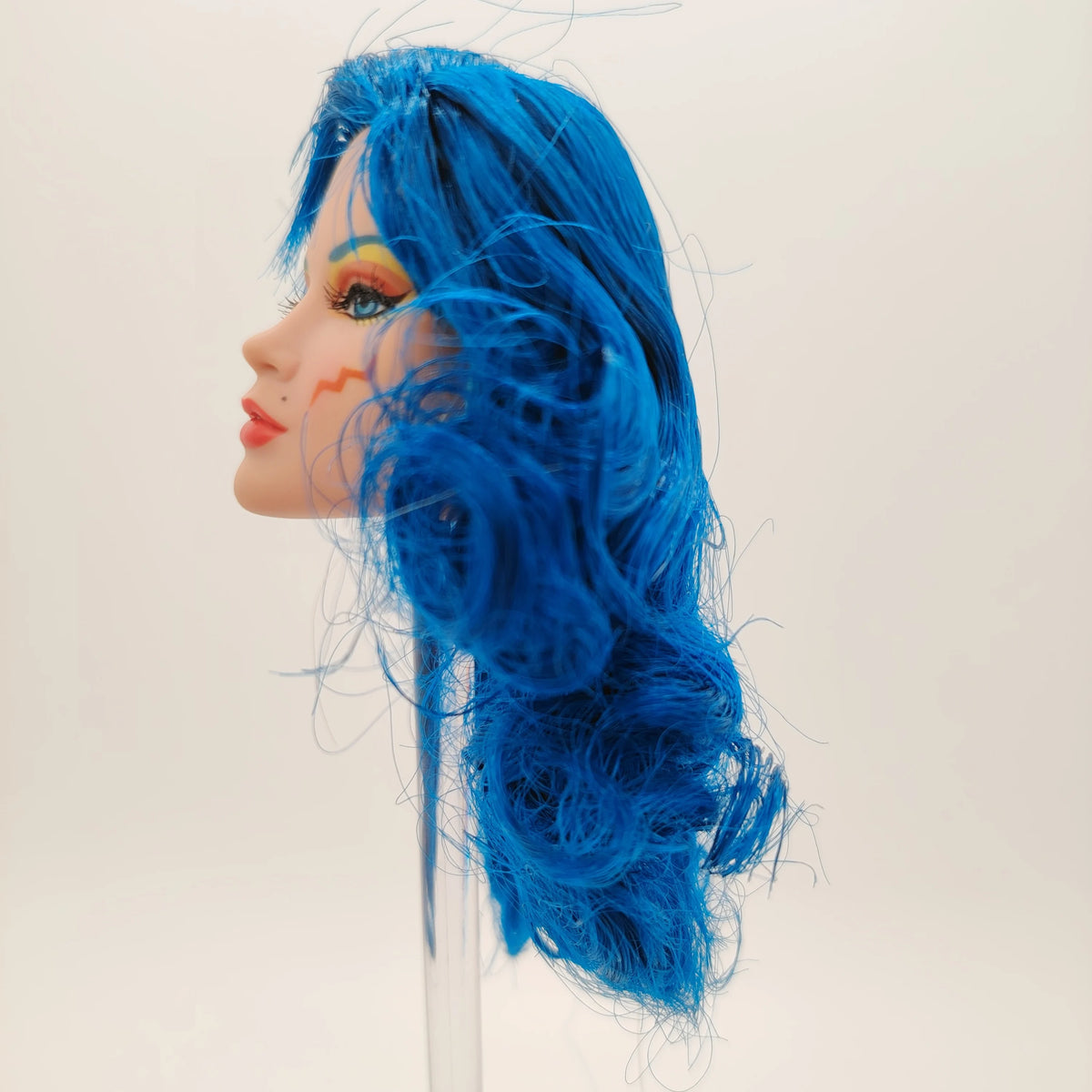 Fashion Royalty Jem And The Holograms Blue Color Hair Mary Phillips 1/6 Scale Integrity Doll Head