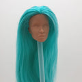 Fashion Royalty Green Color Hair Reroot Light Honey Skin Dominique Makeda 1/6 Scale Integrity Blank Doll Head