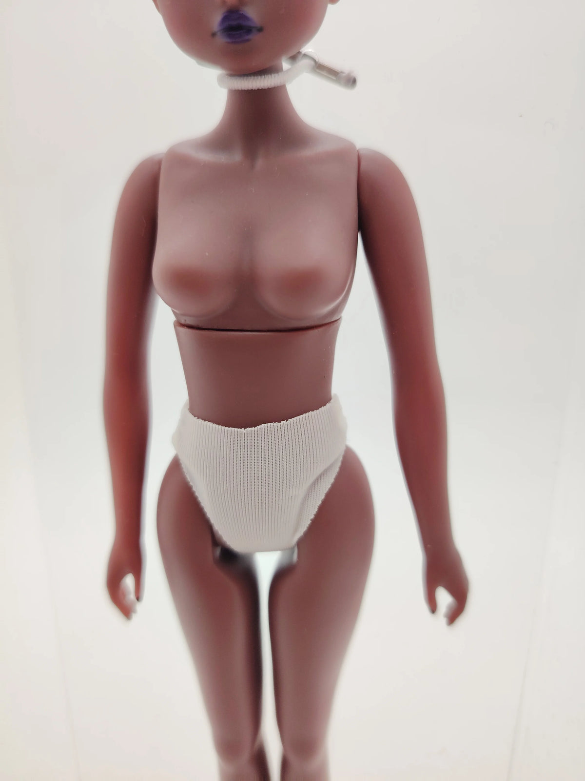 Fashion Young SuperMico Girl 1/6 Scale with Black Flok Hair And Outfit Set Collectible Doll