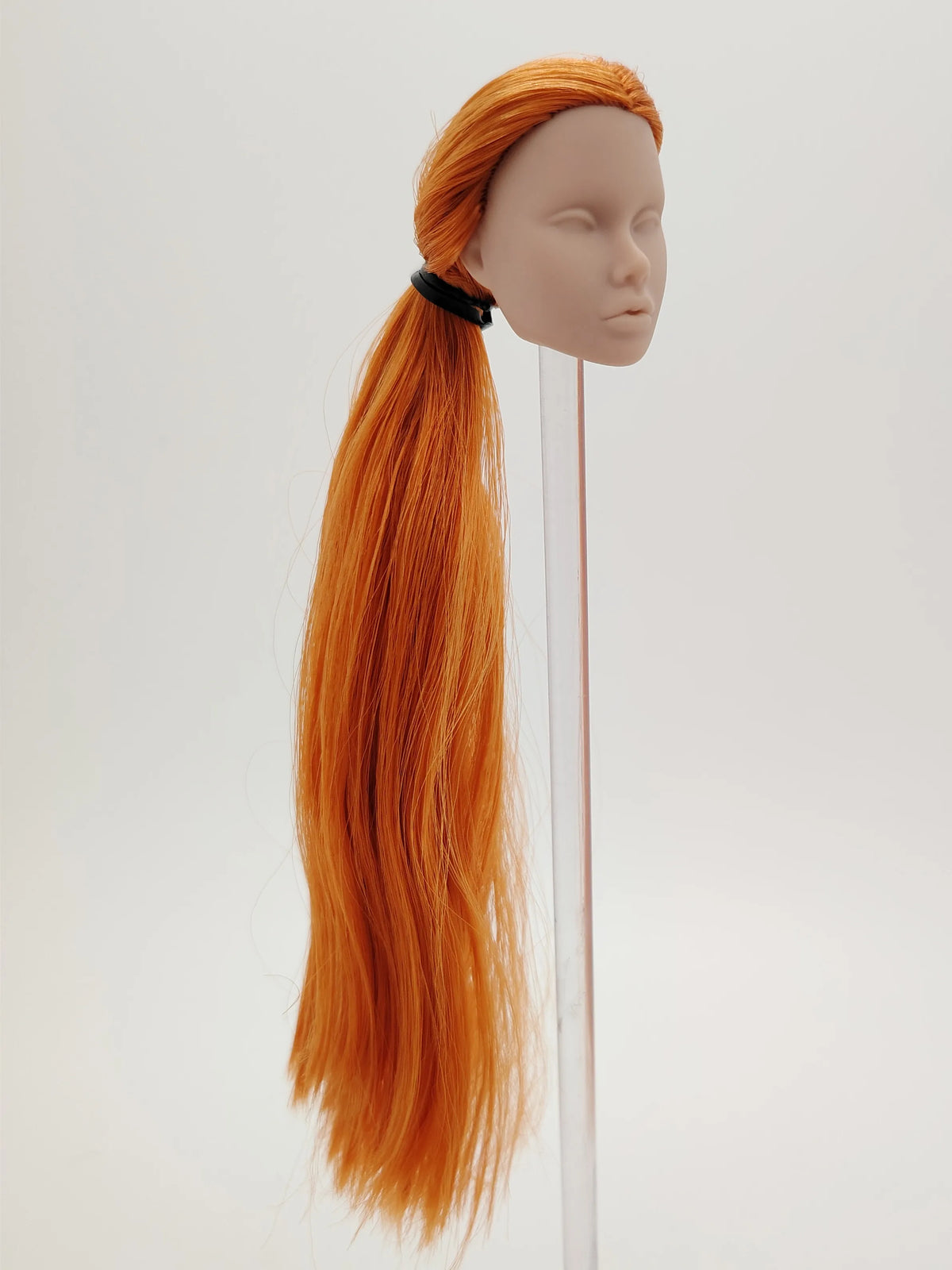 Fashion Royalty Poppy Parker Blank Face Japan Skin Orange Hair Rerooted 1/6 Scale Doll Head