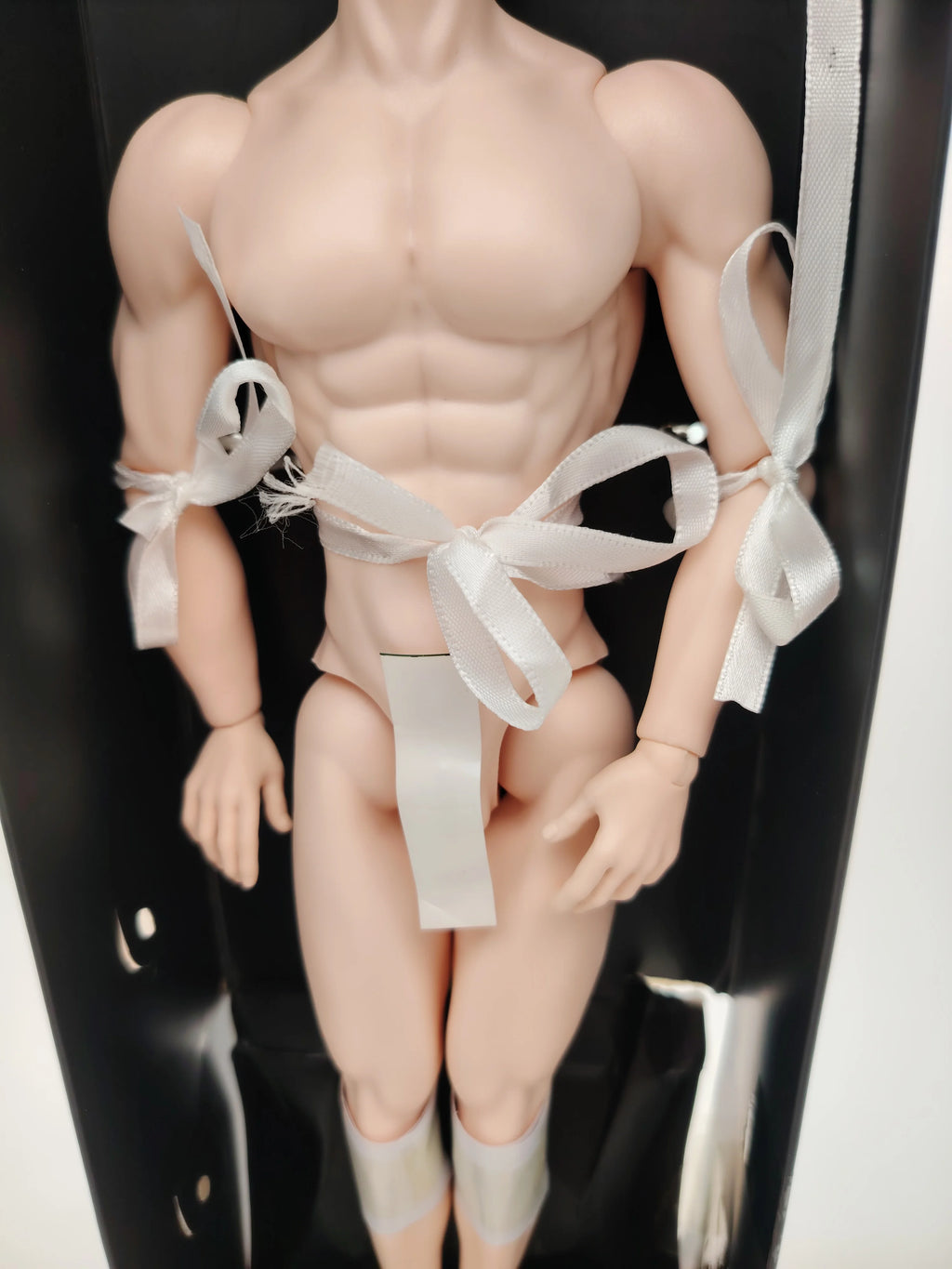 Fashion Muscle Male Body Head White Skin 1/6 Scale Mizi Adonis Nude Doll and Extra Hands