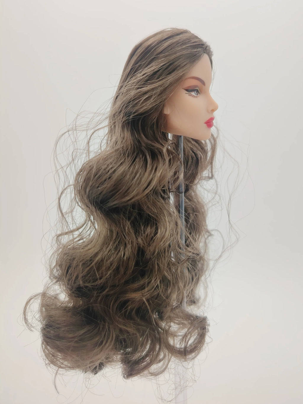 Fashion Royalty Brown Hair Rerooted Nostalgia Dania Zarr 1/6 Scale OOAK Integrity Doll Head