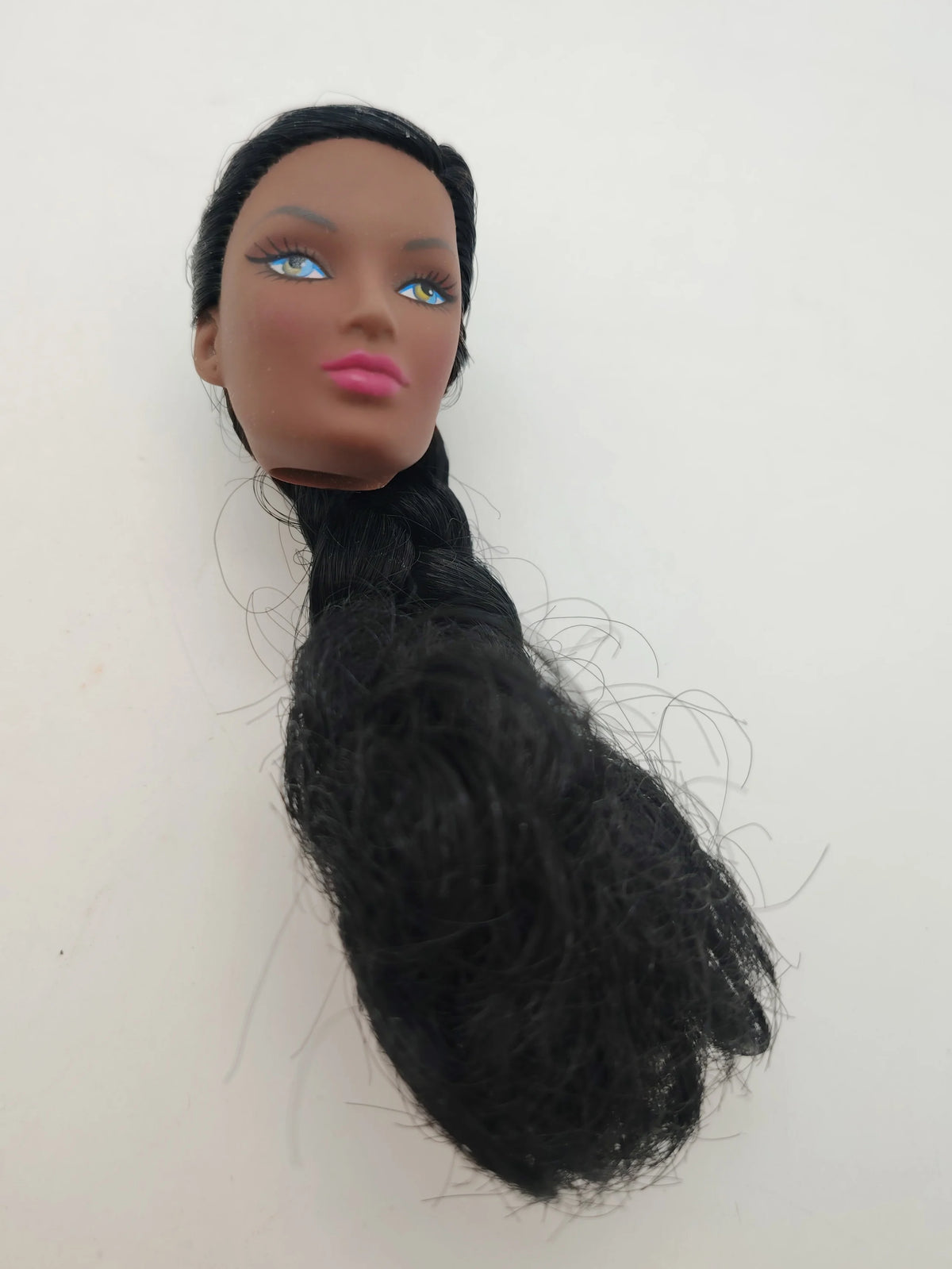 Fashion Royalty 1:6 Scale Dark A Skin Black Hair Rerooted Janay Doll Head