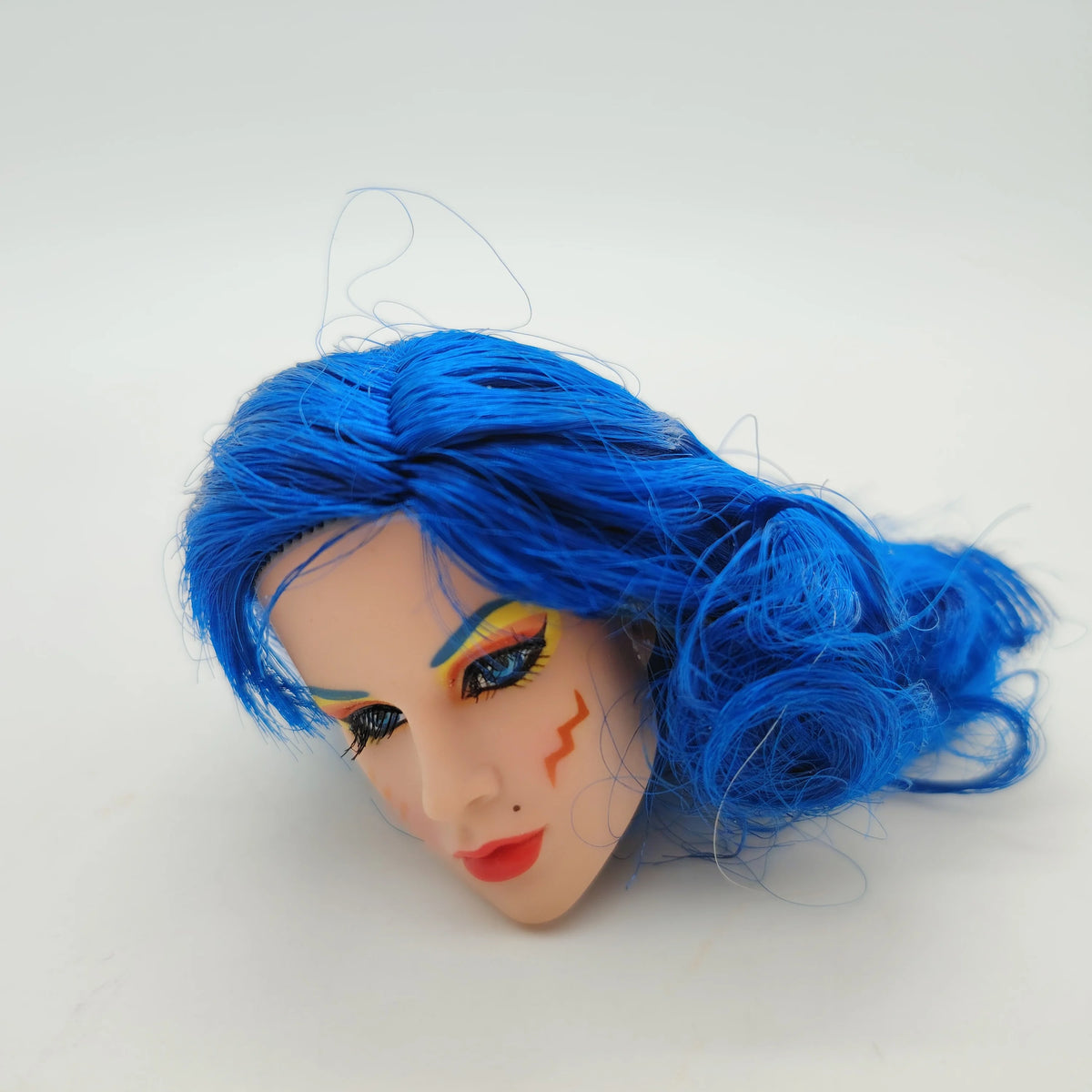 Fashion Royalty Jem And The Holograms Blue Color Hair Mary Phillips 1/6 Scale Integrity Doll Head