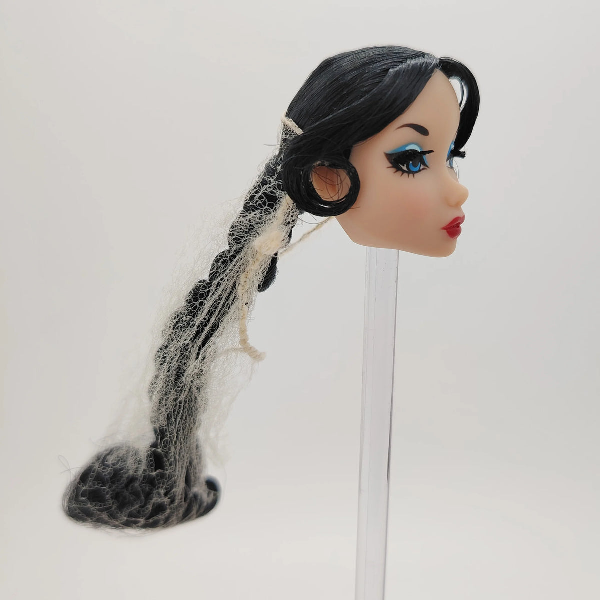 Fashion Royalty OOAK Black Hair Nippon Misaki 1/6 Scale OOAK Integrity Doll Head