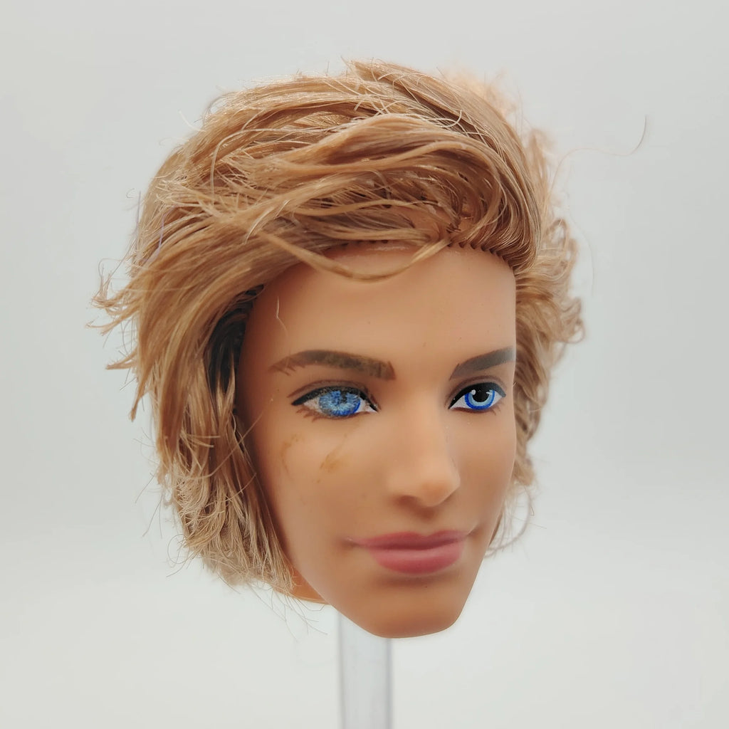 Fashion Toy Hair Rerooted Young Man Male 1/6 Scale Handsome Boy Doll Head 3#