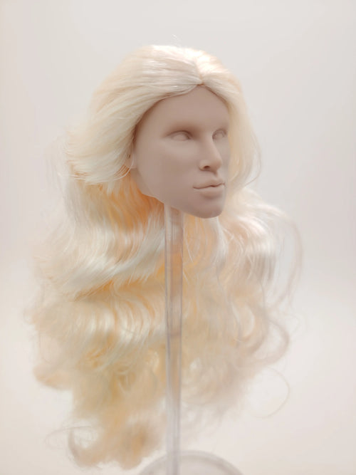 Color Infusion Platium Blonde Hair Reroot Japan Skin Blank Face Nigel North Unpainted Male Doll Head