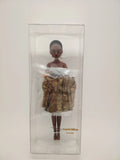 Fashion Young SuperMico Girl 1/6 Scale with Black Flok Hair And Outfit Set Collectible Doll