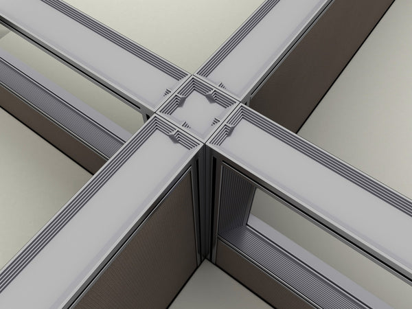 Cubicle Workstation - 55mm Aluminum Frame Partition - X55 Series